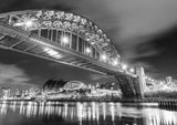 Tyne Bridge and Glasshouse - Gateshead - Newcastle - Black and White