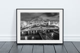 Tyne Bridge - Swing Bridge - Newcastle - Gateshead - Black and White