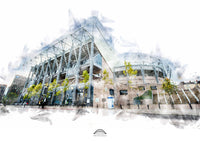 St James Park - Digital Watercolour - Newcastle United Football Club - Newcastle