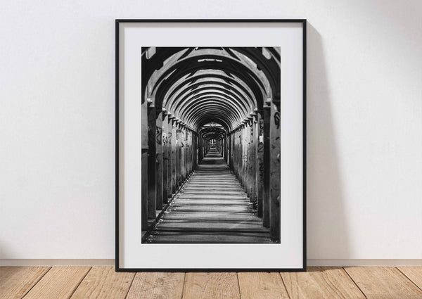 High Level Bridge Walkway Arches - Newcastle - Gateshead - Black and White