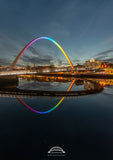 Millennium Bridge Gateshead - Pride Colours - Rainbow - Newcastle - Gateshead