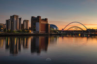 Quayside - Reflecting on The River Tyne - Sunset - Newcastle - Gateshead