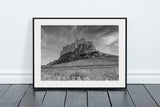 Lindisfarne Castle - Holy Island - Black and White - Northumberland