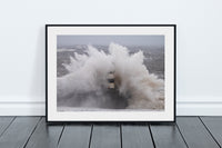 Seaham Pier Waves Print, Storm Babet, Seaham - County Durham