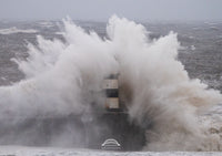 Seaham Pier Waves Print, Storm Babet, Seaham - County Durham