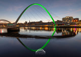 Millennium Bridge Gateshead - St Patrick's Day - Newcastle