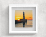 Roker Pier and Lighthouse Sunrise Box Frame