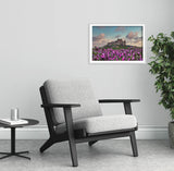 Bamburgh Castle Flower Field Print