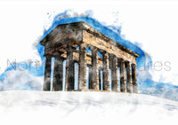 Penshaw Monument - Digital Watercolour - Sunderland