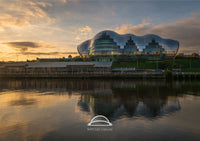 Sage Gateshead reflecting on The River Tyne at Sunrise