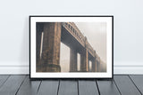 High Level Bridge in Fog - Spanning The River Tyne - Newcastle - Gateshead