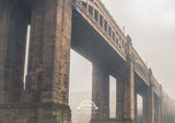 High Level Bridge in Fog - Spanning The River Tyne - Newcastle - Gateshead
