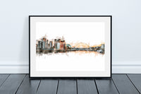 The Quayside - Digital Watercolour - Newcastle - Gateshead