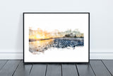 Sunrise Bamburgh Castle Print 