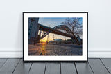 Newcastle Quayside Cobbles at Sunrise Print, North East England
