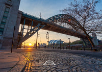Newcastle Quayside Cobbles at Sunrise Print, North East England