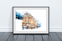 Tyne Bridge and Sandhill Street - Digital Watercolour - Newcastle