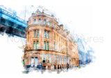 Tyne Bridge and Sandhill Street - Digital Watercolour - Newcastle