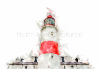 Souter Lighthouse - Digital Watercolour - Sunderland