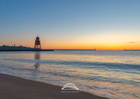 Herd Groyne Lighthouse - Sandhaven Beach - Sunrise - South Shield