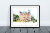 Hylton Castle - Digital Watercolour - Sunderland