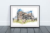 St Hildas Church - Digital Watercolour - Hartlepool