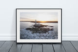 St Mary's Lighthouse and Island - Seen from Above at Sunset - Whitley Bay