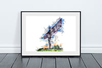 The Angel of The North - Digital Watercolour - Gateshead - England