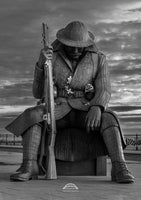 Tommy - World War One Soldier - Seaham - County Durham - Black and White