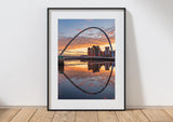 Millennium Bridge Gateshead - Sunrise River Reflections - Gateshead