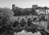 Durham City Reflecting in The River Wear, Durham . Four Black and White 10x8 inch prints of Durham City and The River Wear. - North East Captures