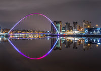 Gateshead Quays and Millennium Bridge Gateshead, spanning the River Tyne between Gateshead's Quays and the Quayside of Newcastle. - North East Captures