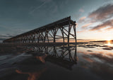 Sunrise at Steetley Pier, reflecting on the pool left by the receding tide, Hartlepool, Teesside - North East Captures