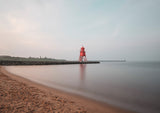 Herd Groyne Lighthouse was built in 1882 and still alerting ships. Located in South Shield, south of the River Tyne. - North East Captures