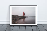 Herd Groyne Lighthouse, built in 1882 and still alerting ships. Located in South Shield, south of the River Tyne. - North East Captures