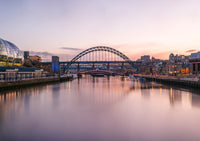 Tyne Bridge and Quayside at dusk reflecting on The River Tyne - North East Captures