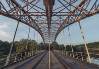 Wylam Railway Bridge, Hagg Bank Bridge or locally as Points Bridge and Half-Moon Bridge is a footbridge crossing the River Tyne at Hagg Bank - North East Captures