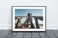 Wooden refuge Shelter on the Holy Island causeway. - North East Captures