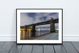 The King Edward Railway Bridge and the snow covered banks of The River Tyne at low Tide in Newcastle. - North East Captures