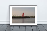 Herd Groyne Lighthouse was built in 1882 and still alerting ships. Located in South Shield, south of the River Tyne. - North East Captures